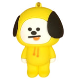 3D PVC Figure Keychain - Bt21 - Chimmy Yellow Hoodie