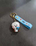 3D PVC Figure Keychain - Bt21 - RJ Holding Blue Bear