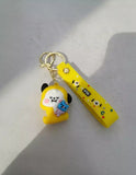 3D PVC Figure Keychain - Bt21 - Chimmy Sleeping Holding Shooky