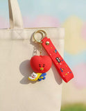 3D PVC Figure Keychain - Bt21 - Tata With Sleeping Van