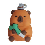 3D PVC Figure Keychain - Capybara - With Watering Nozzle Mug