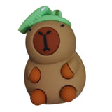 3D PVC Figure Keychain - Capybara - Green Beret