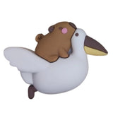 3D PVC Figure Keychain - Capybara - Riding Pelican