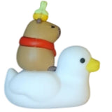 3D PVC Figure Keychain - Capybara - Riding Duck Yuzu Hat