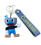 3D PVC Figure Keychain - Cuphead - Mugman Pointing Pose