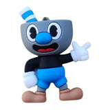 3D PVC Figure Keychain - Cuphead - Mugman Pointing Pose