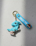 3D PVC Figure Keychain - Dinosaurios - Chibi Parasaurolophus Bandaged Legs