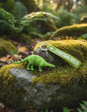 3D PVC Figure Keychain - Dinosaurios Stegosaurus - Stegosaurus Green Standing Keychain
