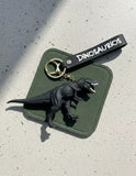 3D PVC Figure Keychain - Dinosaurios Tyrannosaurus - Dark Grey Tyrannosaurus Open Mouth