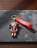 3D PVC Figure Keychain - El Asombroso Circo Digital - Distressed Pomni Jester