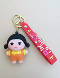 3D PVC Figure Keychain - El Juego Del Calamar - Younghee Doll Orange Dress