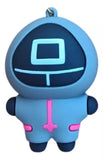 3D PVC Figure Keychain - El Juego Del Calamar - Chibi Square Mask Guard