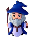 3D PVC Figure Keychain - The Lord of the Rings - Chibi Gandalf Blue Robe
