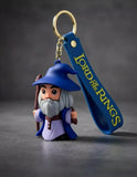 3D PVC Figure Keychain - El Señor De Los Anillos - Chibi Gandalf Blue Robe