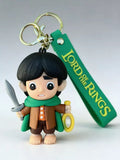 3D PVC Figure Keychain - El Señor De Los Anillos - Frodo Holding Sting And Ring