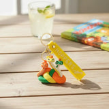 3D PVC Figure Keychain - Hoppers Operación Castor - Rojo Amarillo Verde Coiled