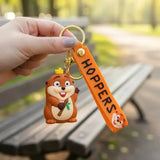 3D PVC Figure Keychain - Hoppers Operación Castor - Crowned Castor Holding Stick