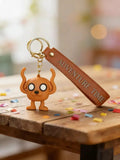 3D PVC Figure Keychain - Hora De Aventura - Jake Arms Wavy
