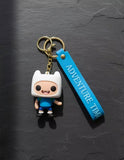 3D PVC Figure Keychain - Hora De Aventura - Finn Classic Outfit