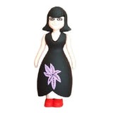 3D PVC Figure Keychain - Hotel Transylvania - Mavis Purple Leaf Dress
