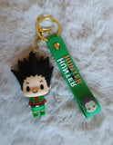 3D PVC Figure Keychain - Hunter X Hunter Gon Freecss - Chibi Gon Freecss Green Outfit