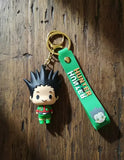 3D PVC Figure Keychain - Hunter X Hunter Gon Freecss - Chibi Gon Freecss Green Outfit