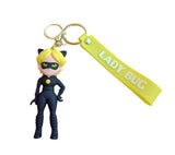 3D PVC Figure Keychain - Lady Bug - Cat Noir Hands On Hips