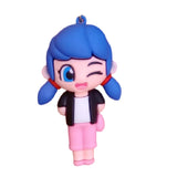 3D PVC Figure Keychain - Lady Bug - Marinette Winking Civilian Outfit