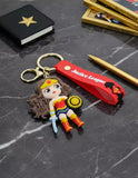 3D PVC Figure Keychain - Liga De La Justicia Mujer Maravilla - Wonder Woman Chibi Sword Shield