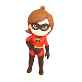 3D PVC Figure Keychain - Los Increibles Helen Parr - Elastigirl Posing Red Suit