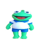 3D PVC Figure Keychain - Los Muppets - Kermit In Blue Uniform