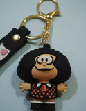 3D PVC Figure Keychain - Mafalda - Susanita Checkered Dress