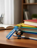 3D PVC Figure Keychain - Mafalda - Manolito Blue Checkered Shirt