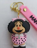 3D PVC Figure Keychain - Mafalda - Pink Star Dress