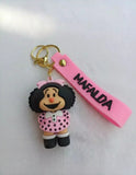 3D PVC Figure Keychain - Mafalda - Pink Star Dress