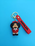 3D PVC Figure Keychain - Mafalda -009 - Mafalda Red Polka Dot Dress