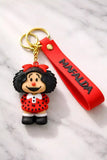 3D PVC Figure Keychain - Mafalda -009 - Mafalda Red Polka Dot Dress