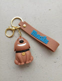 3D PVC Figure Keychain - Mascotas - Duke Smiling Sitting