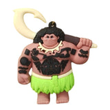 3D PVC Figure Keychain - Moana - Maui Holding Fish Hook
