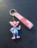 3D PVC Figure Keychain - Pantera Rosa - Pinky Blue Overall Camera