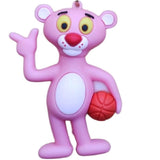 3D PVC Figure Keychain - Pantera Rosa - Pink Panther Holding Basketball
