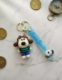 3D PVC Figure Keychain - Pets - Max With Aviator Goggles