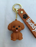 3D PVC Figure Keychain - Pets - Buddy Poodle Sitting Tongue Out