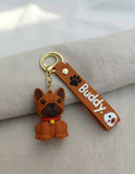 3D PVC Figure Keychain - Pets - Mel Sitting Red Collar