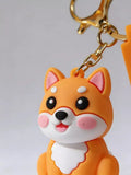3D PVC Figure Keychain - Pets - Shiba Inu Happy Sitting