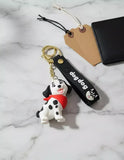 3D PVC Figure Keychain - Pets - Dalmatian Puppy Red Bandana