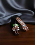3D PVC Figure Keychain - Personajes De Kaws Companion - Green Hair Companion Holding Child