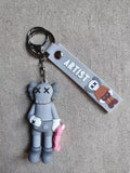 3D PVC Figure Keychain - Personajes De Kaws Companion - Kaws Companion Holding Pink Toy