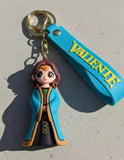 3D PVC Figure Keychain - Personajes De Valiente - Queen Elinor Blue Gown