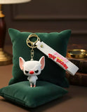 3D PVC Figure Keychain - Pinky Cerebro - Brain Chibi Standing